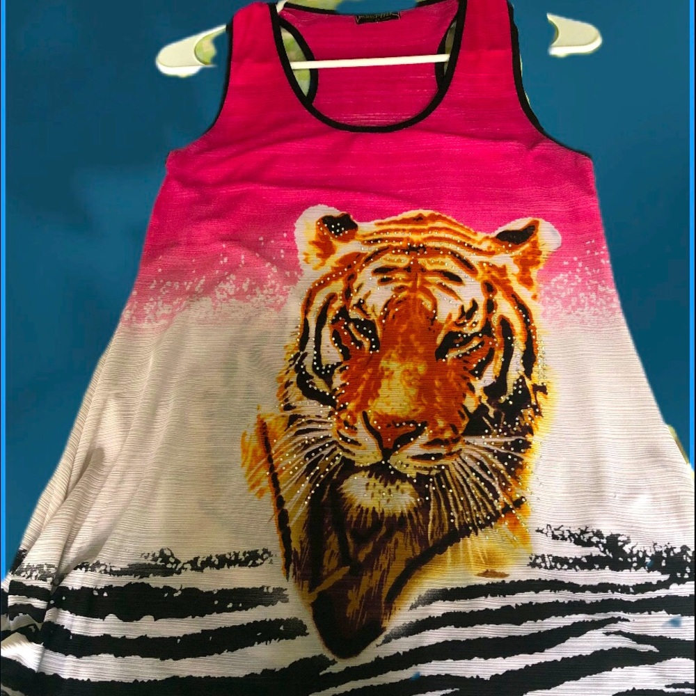 blings on tiger print - Picture 1 of 7